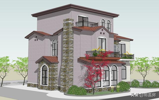 52萬浙江歐式別墅設計圖，空間通透，自住同時也能出租，農(nóng)村建一棟真合適