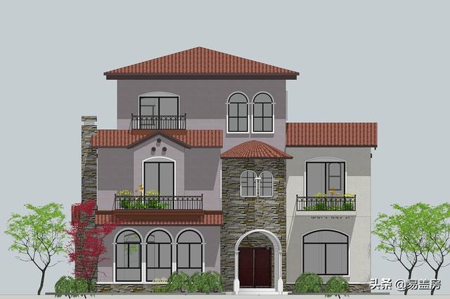 52萬浙江歐式別墅設計圖，空間通透，自住同時也能出租，農(nóng)村建一棟真合適