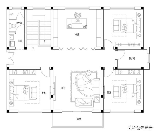 長沙2層歐式別墅設(shè)計(jì)圖，宅基地小也不怕！小體量也有大空間