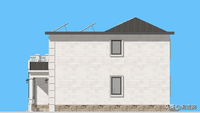 歐式別墅設計圖，河北農(nóng)村39萬建起，有露臺可停車，室內(nèi)輪椅使用沒問題，真舒服