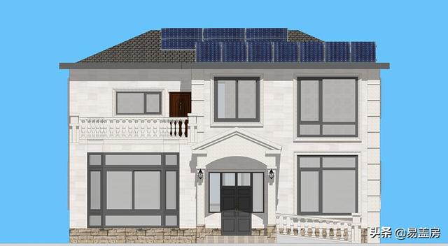 歐式別墅設計圖，河北農(nóng)村39萬建起，有露臺可停車，室內(nèi)輪椅使用沒問題，真舒服