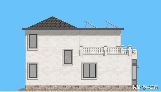 歐式別墅設計圖，河北農(nóng)村39萬建起，有露臺可停車，室內(nèi)輪椅使用沒問題，真舒服