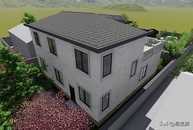 歐式別墅設計圖，河北農(nóng)村39萬建起，有露臺可停車，室內(nèi)輪椅使用沒問題，真舒服