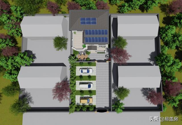 歐式別墅設計圖，河北農(nóng)村39萬建起，有露臺可停車，室內(nèi)輪椅使用沒問題，真舒服