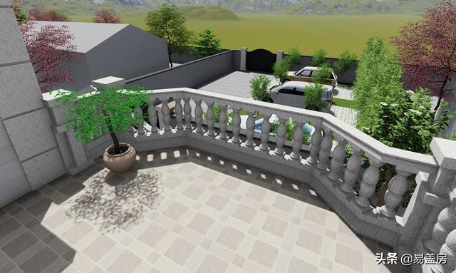 歐式別墅設計圖，河北農(nóng)村39萬建起，有露臺可停車，室內(nèi)輪椅使用沒問題，真舒服