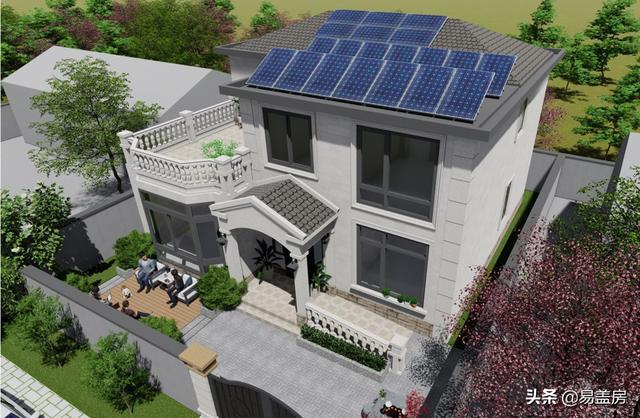 歐式別墅設計圖，河北農(nóng)村39萬建起，有露臺可停車，室內(nèi)輪椅使用沒問題，真舒服