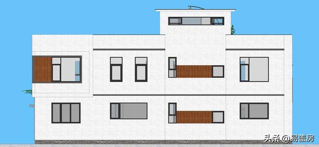 農(nóng)村別墅設(shè)計圖，平屋頂帶庭院，北京現(xiàn)代小院通透開闊，老人都稱贊