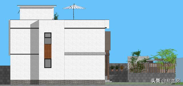 農(nóng)村別墅設(shè)計圖，平屋頂帶庭院，北京現(xiàn)代小院通透開闊，老人都稱贊