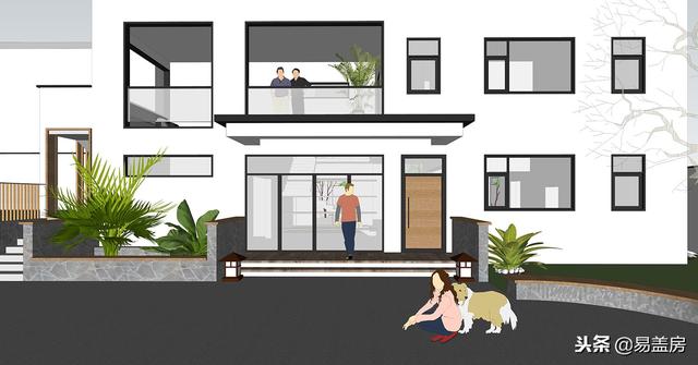 現(xiàn)代別墅設(shè)計圖，56萬帶車庫佛堂，開敞設(shè)計大氣十足，還有屋頂隔熱！