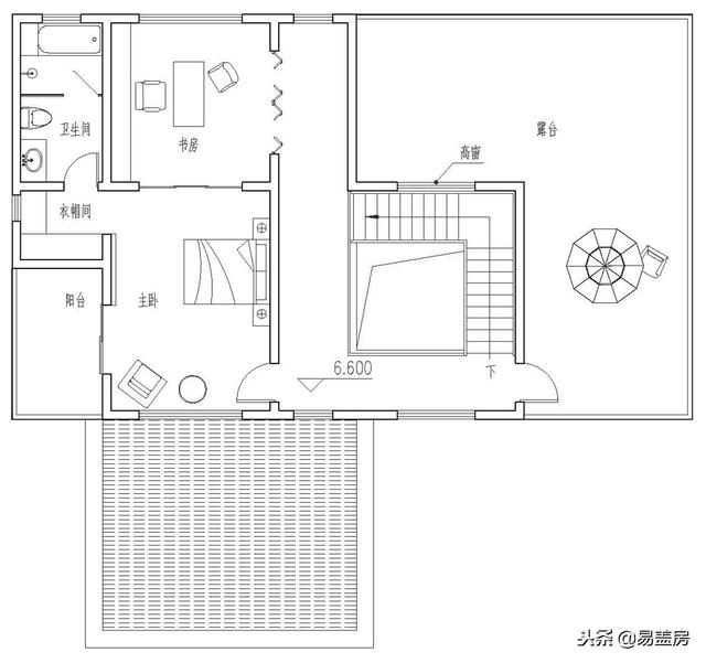 現(xiàn)代別墅設(shè)計圖，56萬帶車庫佛堂，開敞設(shè)計大氣十足，還有屋頂隔熱！