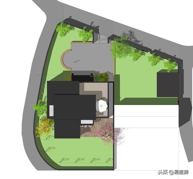 現(xiàn)代別墅設(shè)計圖，56萬帶車庫佛堂，開敞設(shè)計大氣十足，還有屋頂隔熱！