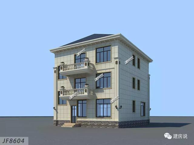 帶車庫的歐式別墅設計圖，123平34萬建，分分鐘秒殺商品房