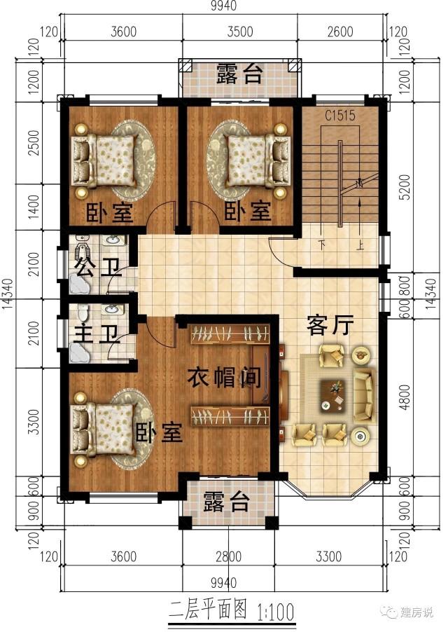 帶車庫的歐式別墅設計圖，123平34萬建，分分鐘秒殺商品房
