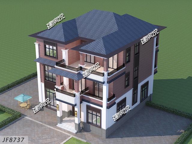 最牛新中式別墅設(shè)計(jì)圖，47萬(wàn)蓋棟，居然成全村建房地標(biāo)