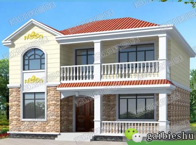 11×9米20萬帶走廊+套間農(nóng)村簡(jiǎn)單實(shí)用二層自建房設(shè)計(jì)圖推薦