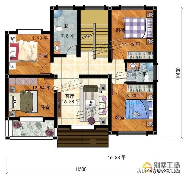 曬曬客戶新建的農(nóng)村三層小別墅及設(shè)計圖，造價40萬能拿下嗎？
