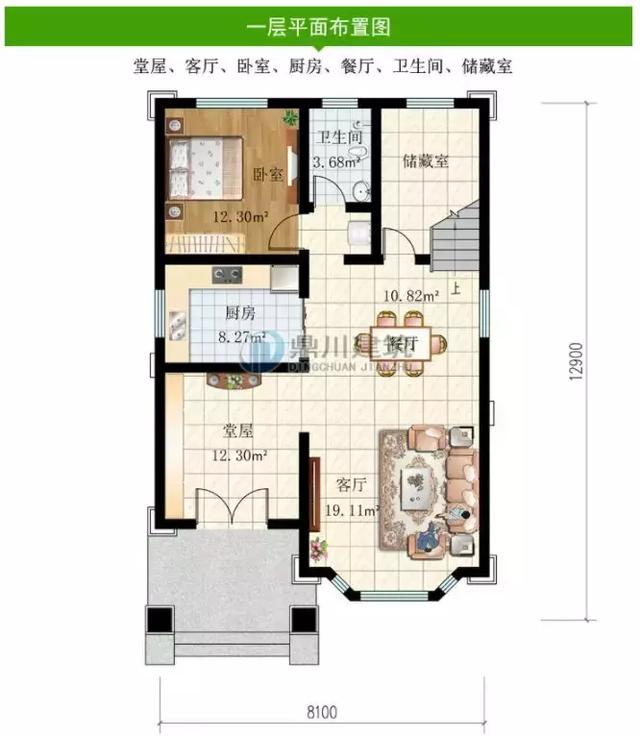 面寬8米建三層別墅設計圖，5室4廳帶堂屋造價才27萬，大氣不輸百萬別墅