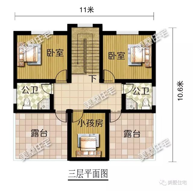 現(xiàn)代風(fēng)別墅設(shè)計圖又出新款，占地116平帶挑高客廳和茶室，廚房另建