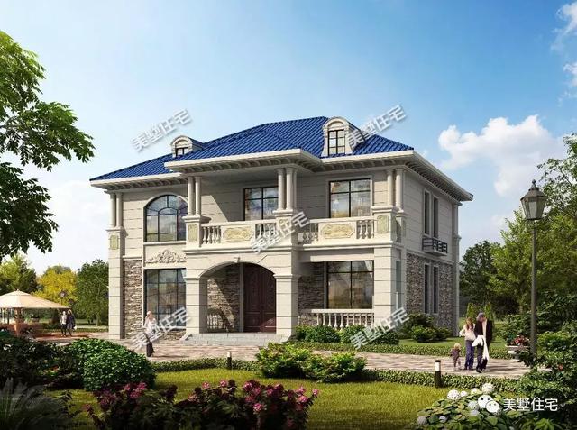 方正實用的二層小別墅設(shè)計圖，挑高客廳+中西雙廚，建議你別錯過