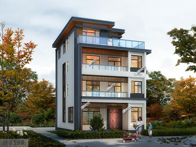 家有豪宅別人都羨慕不已，這款四層現(xiàn)風(fēng)格別墅設(shè)計(jì)圖，外觀時(shí)尚，布局合理