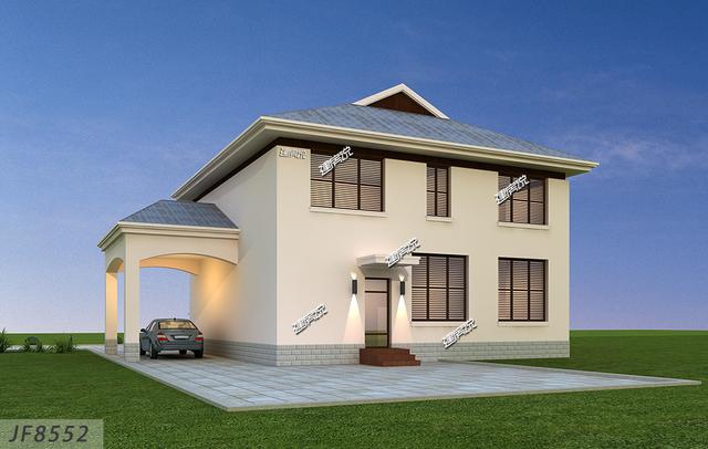 洋氣簡約大氣的兩層別墅設(shè)計圖，外觀十分好看，讓人移不開眼睛