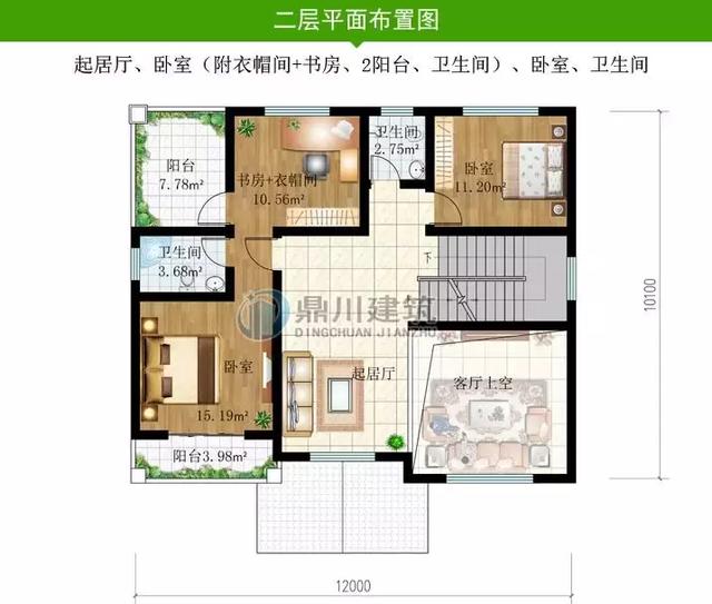5款三層小別墅設計圖，農(nóng)村房子這樣建夠大氣夠體面，復式客廳+大露臺