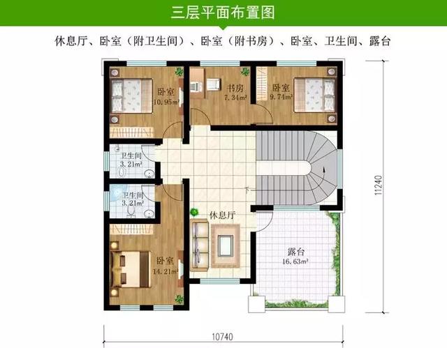 5款三層小別墅設計圖，農(nóng)村房子這樣建夠大氣夠體面，復式客廳+大露臺