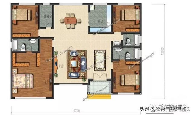 幾款一層養(yǎng)老別墅設(shè)計圖，造型簡單，造價經(jīng)濟，簡單實用