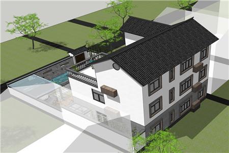 2024年新款中式風(fēng)格農(nóng)村三層別墅設(shè)計(jì)圖，外觀好，空間大