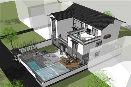 2024年新款中式風(fēng)格農(nóng)村三層別墅設(shè)計(jì)圖，外觀好，空間大