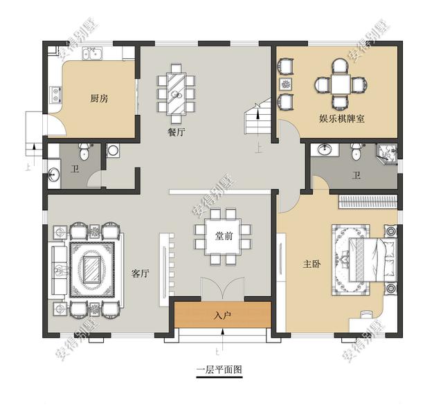 農(nóng)村三層新中式別墅設(shè)計圖戶型實用，造型設(shè)計上更加符合現(xiàn)代人對審美的要求