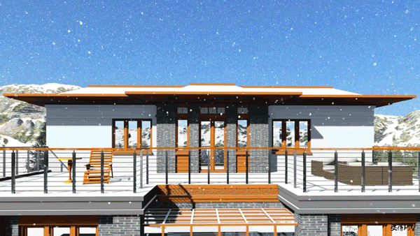 農(nóng)村三層新中式別墅設(shè)計圖戶型實用，造型設(shè)計上更加符合現(xiàn)代人對審美的要求