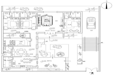 鄉(xiāng)村一層別墅設(shè)計(jì)圖，外觀小巧精致，透著中國傳統(tǒng)氣息