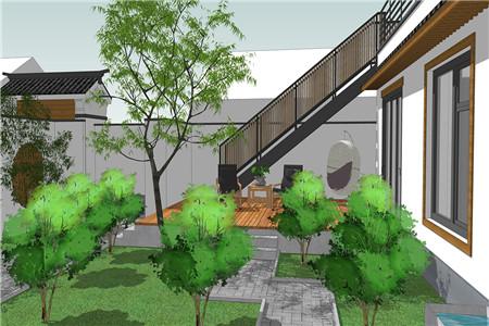 鄉(xiāng)村一層別墅設(shè)計(jì)圖，外觀小巧精致，透著中國傳統(tǒng)氣息