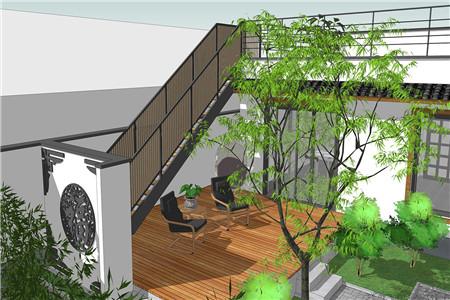 鄉(xiāng)村一層別墅設(shè)計(jì)圖，外觀小巧精致，透著中國傳統(tǒng)氣息