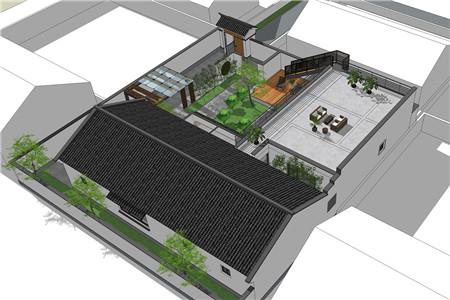 鄉(xiāng)村一層別墅設(shè)計(jì)圖，外觀小巧精致，透著中國傳統(tǒng)氣息