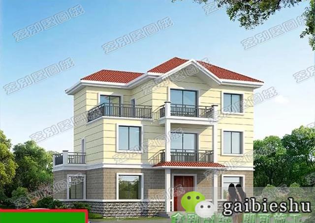 30萬以內(nèi)磚混結(jié)構(gòu)農(nóng)村三層房屋設(shè)計(jì)圖，戶型周正，南北通透