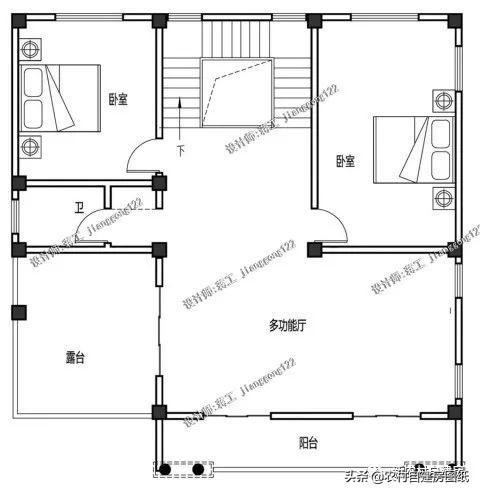 歐式三層農(nóng)村別墅設(shè)計圖，大氣又接地氣，非常方正大氣
