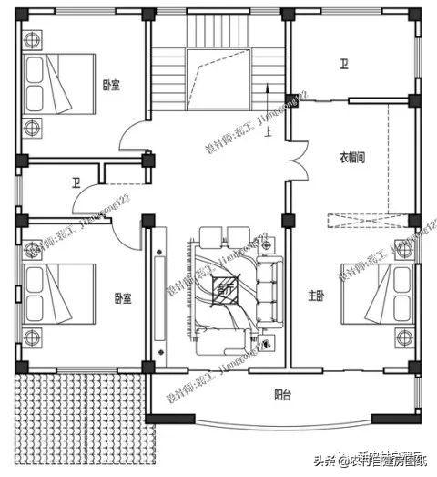 歐式三層農(nóng)村別墅設(shè)計圖，大氣又接地氣，非常方正大氣