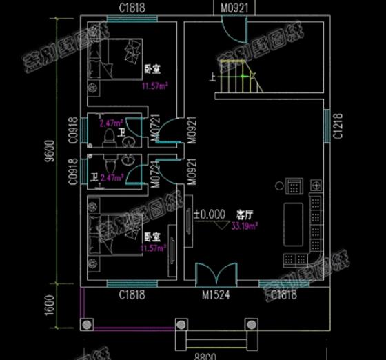 二層造價(jià)20萬農(nóng)村小別墅全套設(shè)計(jì)施工圖，采光透氣，符合農(nóng)村建房需求