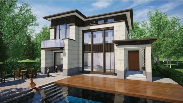 58.8萬新中式別墅設(shè)計圖紙，139.9㎡五室四廳