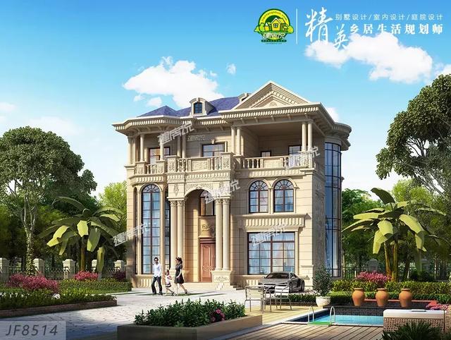 豪華別墅設(shè)計圖，江西老表花52萬建了棟，雍容華貴，人人夸他有本事