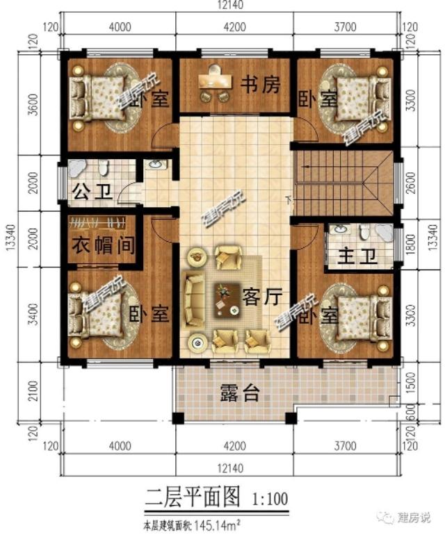 這棟二層別墅設(shè)計圖，絕對實力派，26萬起建
