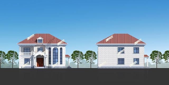 30萬的二層漂亮別墅設(shè)計圖，建棟每人敢說你家房子土