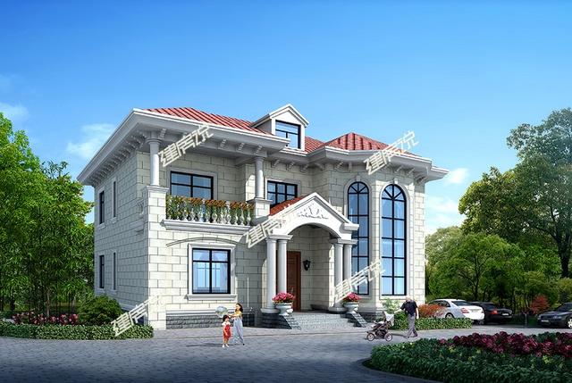 30萬的二層漂亮別墅設(shè)計圖，建棟每人敢說你家房子土