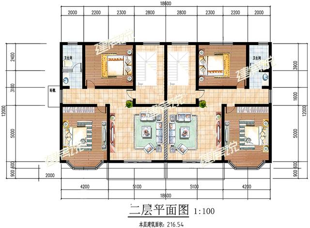 雙拼別墅設(shè)計(jì)圖，湖南兄弟合建，實(shí)惠又大氣，村里人人羨慕又夸贊