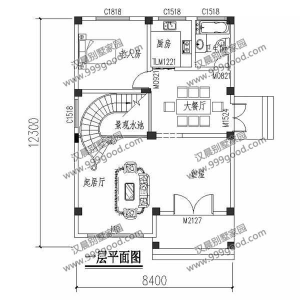 3套小開間農(nóng)村別墅設(shè)計圖，面寬8米左右，中式、歐式和現(xiàn)代風(fēng)都很美
