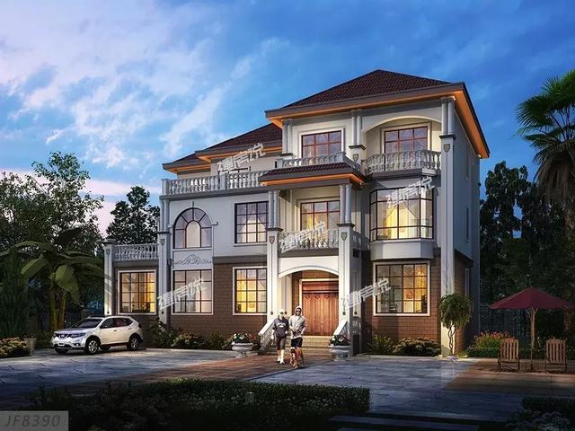 奢華歐式別墅設(shè)計(jì)圖，棋牌室，書房，大露臺(tái)，都只是標(biāo)配