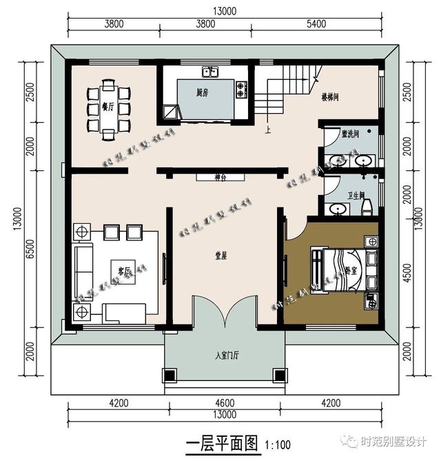 開間13米的復(fù)式三層鄉(xiāng)村別墅設(shè)計(jì)圖，7臥6衛(wèi)，建在老家很風(fēng)光