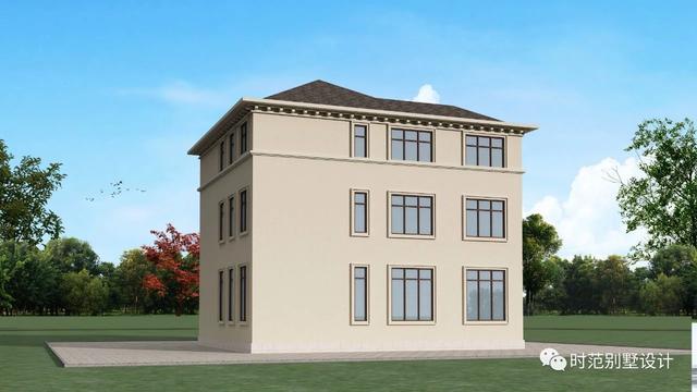 開間13米的復(fù)式三層鄉(xiāng)村別墅設(shè)計(jì)圖，7臥6衛(wèi)，建在老家很風(fēng)光